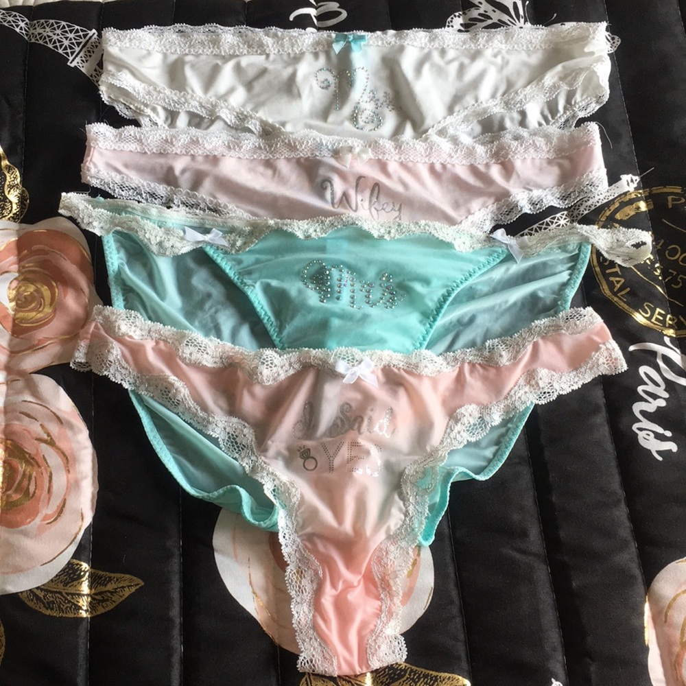 A set of 4 bridal panties.